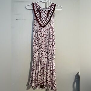 Poupette St Barth pink and white mini dress size Md